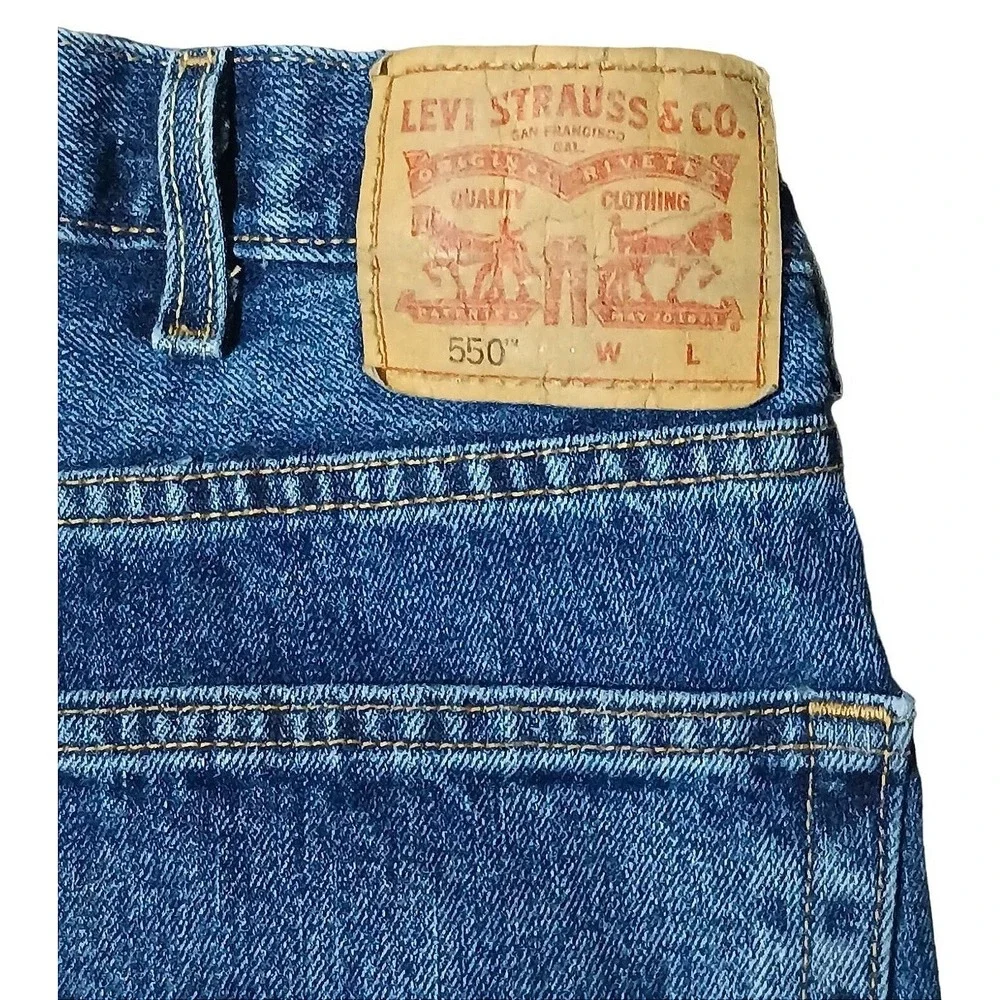 Levis 550 Jeans Mens Size 44‎ x 32 Relaxed Fit Blue Denim